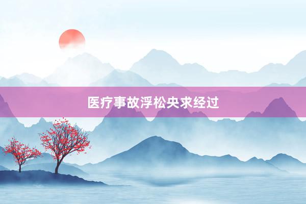 医疗事故浮松央求经过